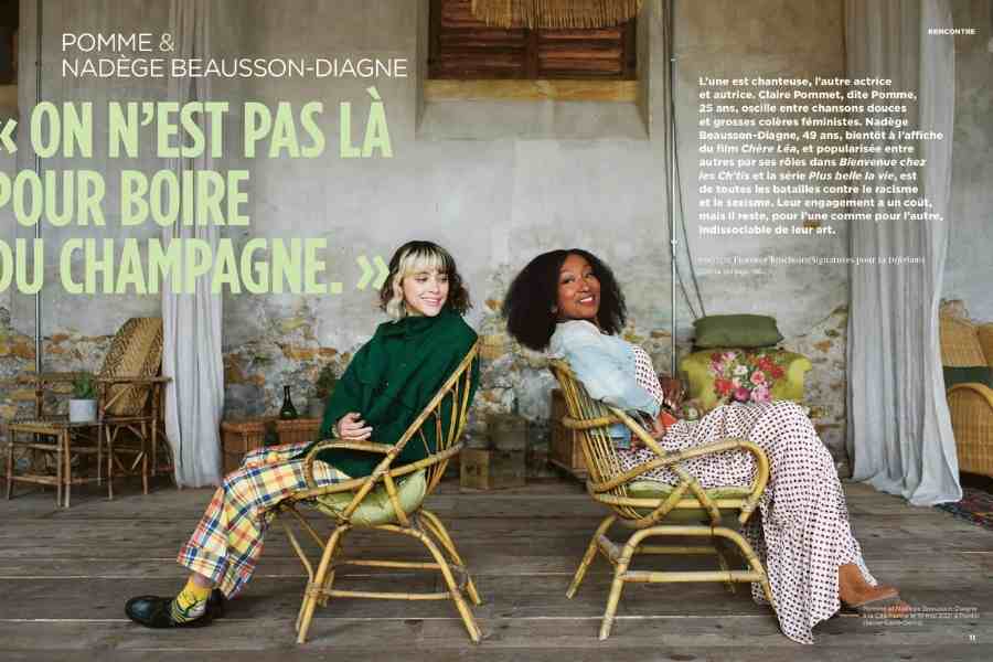 Pomme et Nadège Beausson-Diagne à la Cité Fertile le 19 mai 2021 à Pantin