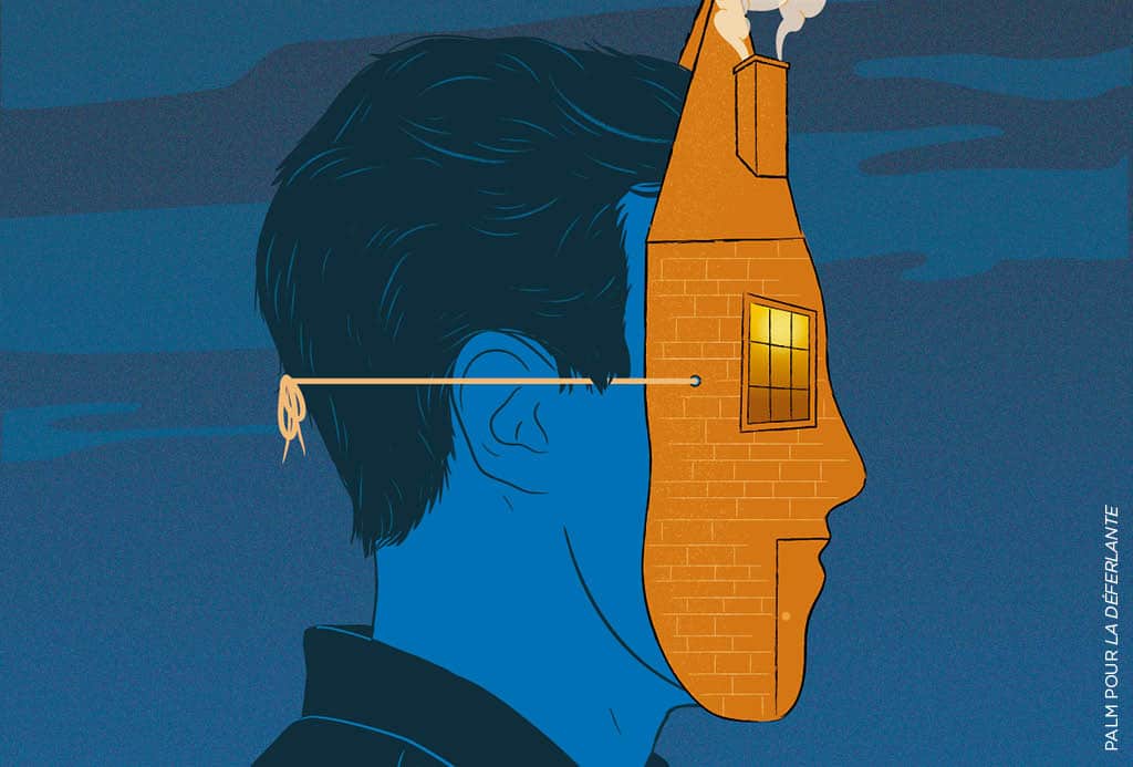 Illustration de PALM pour La Déferlante 11 - Histoire d'un slogan : « L’agresseur ne sonne pas, il a la clé »