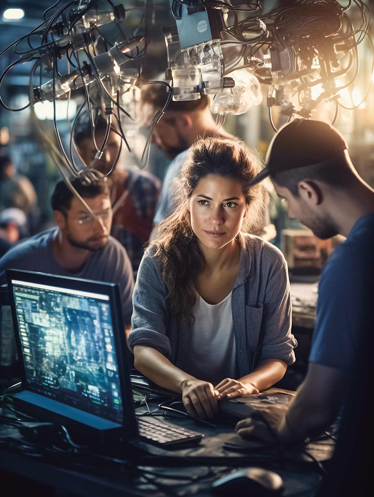image générée en juillet 2023 par l’algorithme d'intelligence artificielle Midjourney grâce à des requêtes rédigées par l’artiste Karin Crona