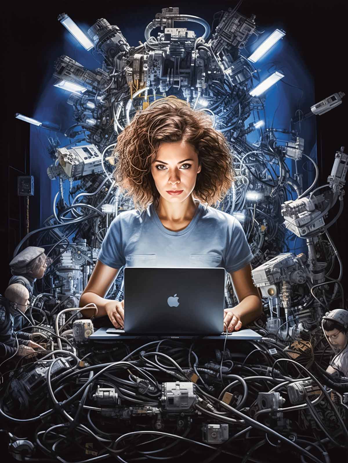 image générée en juillet 2023 par l’algorithme Midjourney grâce à des requêtes rédigées par l’artiste Karin Crona