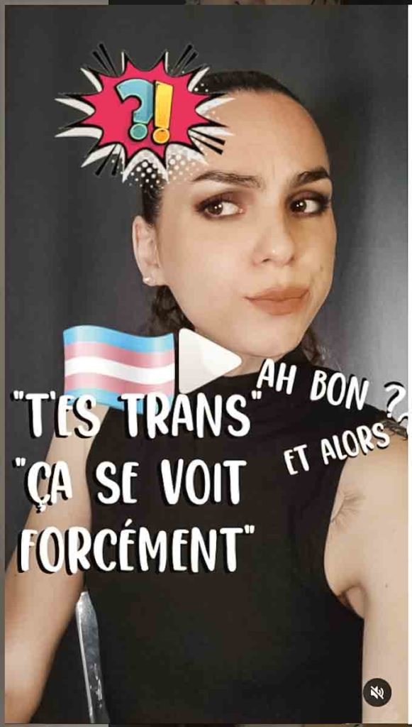 Sur son compte Instagram @aggressively_trans, l’autrice Lexie démystifie les parcours des personnes trans.LEXIE / AGGRESSIVELY_TRANS