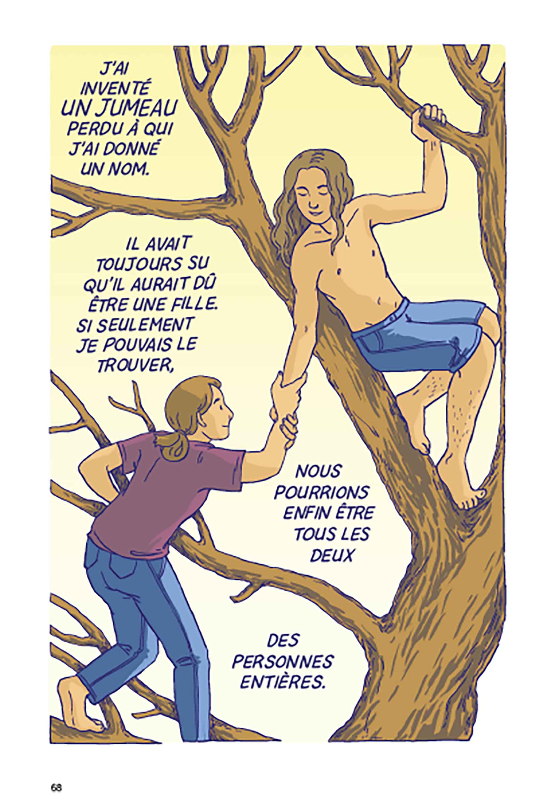 Page extraite de Genre queer. Une autobiographie non binaire de Maia Kobabe, Casterman, 2022. Le récit cathartique du coming out non binaire d’un·e jeune Californien·ne.MAIA KOBABE / CASTERMAN